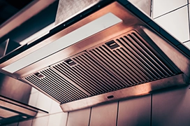 Bottom of a vent hood.