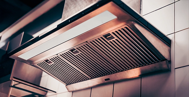 Bottom of a vent hood.