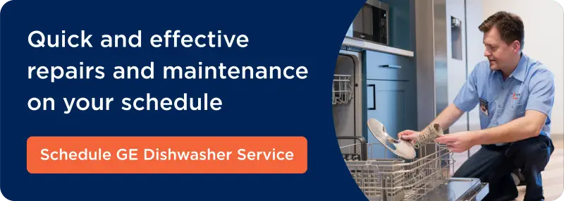 Quick and effective repairs and maintenance on your schedule. Schedule GE dishwasher service with Mr. Appliance.